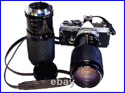 Olympus OM-2N Vintage SLR Camera withVivitar Auto Zoom Lens Shutter Tested Works