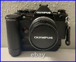 Olympus OM2S with 50mm 1.4 Lens SLR Film Camera Vintage & Winder 35mm