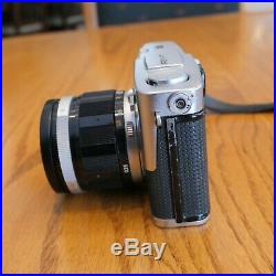 Olympus Pen FT 35mm 1/2 Frame Film Camera and F. Zuiko Auto-S Lenses