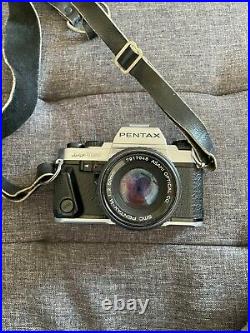 PENTAX Super Program 35mm Film Camera with 50mm Lens and vintage camera strap