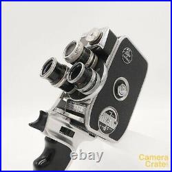 Paillard Bolex D8L Double 8mm Cine Film Camera with 3 Lenses Working #S8-4880