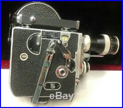 Paillard Bolex H-16 16mm Movie Camera 3 lenses Kern 75 2.8/ 25 4.0/ 15 2.8
