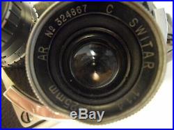Paillard Bolex H-16 Camera With 3 Lenses Swiss Works