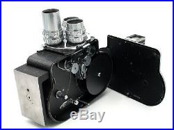Paillard Bolex H16 16mm Movie Camera + 3 lenses #0329