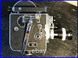 Paillard Bolex H16 Deluxe 16mm movie camera with case 1948 3 Kern lenses