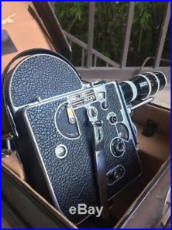 Paillard Bolex H16 Vintage 16mm Film Camera, Original Case, Lenses & Accessories