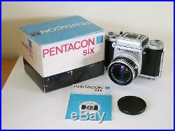 Pentacon Six 6x6 SLR Camera with Carl Zeiss Biometer 80mm f/2.8 Lens Boxed