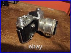 Pentacon Vintage SLR Camera Black Silver with Lens TX135-20