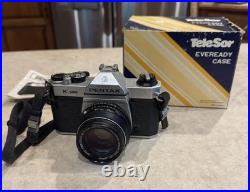 Pentax Asahi K1000 35mm SLR Camera Kit with 50mm f/1.4 Lens Made in Japan Vintage