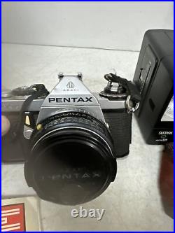 Pentax Asahi K1000 Film Camera With Lens & Strap Vintage 1970's VGC CLEAN Untest