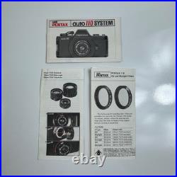Pentax Auto 110 System SLR Camera Kit Black Vintage Film Photography Set