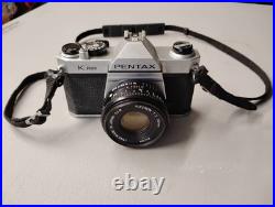 Pentax K1000 35mm SLR Film Camera with Rikenon 50mm f/2 Lens Vintage