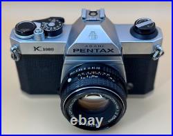 Pentax K1000 Camera + 50mm f/2 Lens Tested Working Free Shipping Vintage