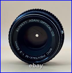 Pentax K1000 Camera + 50mm f/2 Lens Tested Working Free Shipping Vintage