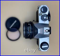 Pentax K1000 Camera + 50mm f/2 Lens Tested Working Free Shipping Vintage