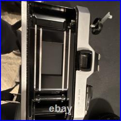 Pentax K1000 SLR Camera Black Silver with 3 Lenses and Vivitar Flash