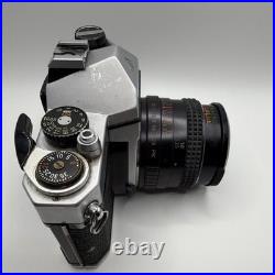 Pentax K1000 SLR Camera Black Silver with Albinar ADG 28mm f/2.8 Macro Lens