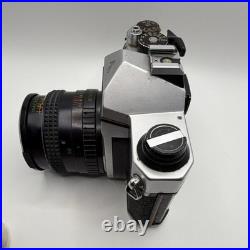 Pentax K1000 SLR Camera Black Silver with Albinar ADG 28mm f/2.8 Macro Lens