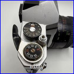 Pentax K1000 SLR Camera Black Silver with Albinar ADG 28mm f/2.8 Macro Lens