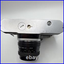 Pentax K1000 SLR Camera Black Silver with Albinar ADG 28mm f/2.8 Macro Lens