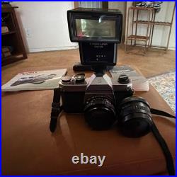 Pentax K1000 Vintage SLR Camera with Tristar 320TZB Flash, Extra Lenses