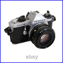 Pentax SLR ME Super 35mm Film Camera 50mm 11.7 Lens Tested EUC VINTAGE