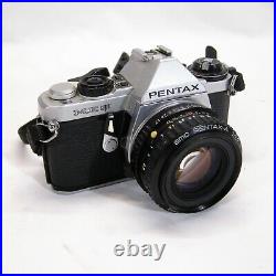 Pentax SLR ME Super 35mm Film Camera 50mm 11.7 Lens Tested EUC VINTAGE