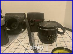 Pentax Spotmatic Vintage 35mm SLR Camera + 3 Takumar Lenses, Cases And Extras Pentax Spotmatic Vintage 35mm SLR Camera + 3 Takumar Lenses, Cases And Extras
