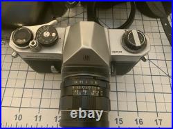 Pentax Spotmatic Vintage 35mm SLR Camera + 3 Takumar Lenses, Cases And Extras