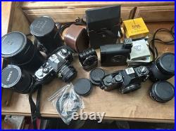 Pentax Super 50/200mm Lens & Vtg Casino 55/135 mm Lens + Lots Of Extras And Bags