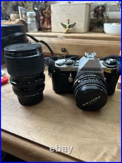 Pentax Super 50/200mm Lens & Vtg Casino 55/135 mm Lens + Lots Of Extras And Bags