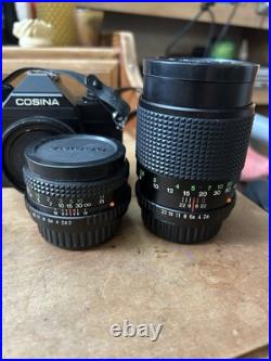 Pentax Super 50/200mm Lens & Vtg Casino 55/135 mm Lens + Lots Of Extras And Bags