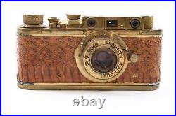 RARE Gold Safari Leica IIIA Copy with Snakeskin Cover & Elmar 50mm Lens