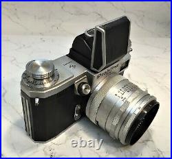 RARE KW PRAKTINA FX Vintage SLR Single Lens Reflex 35mm Camera 1950's With Case