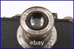 RARE Leica I Mod (C) Camera Body, (5) Digit S/N with Elmar Nickel Lens & Case
