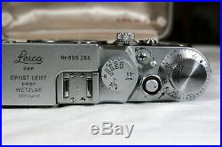 RARE-MINT-Vintage Leica IIIG rangfinder film camera & 50mm/f12 Summitar lens