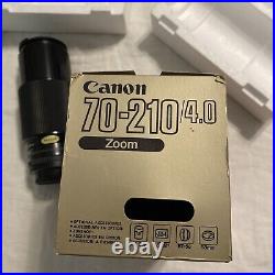 RARE NEW Open Box Vintage Canon FD 70-210mm f/4 Macro Zoom with Caps Japan