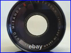 RARE Vintage Retro Miranda ST SLR Film Camera with Auto Miranda E 1.8 50mm Lens