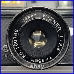 RARE WIZARD W35 with WIZNER 45mm F/2.8 Lens Vintage 35mm Camera & Case Japan READ