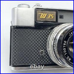 RARE WIZARD W35 with WIZNER 45mm F/2.8 Lens Vintage 35mm Camera & Case Japan READ