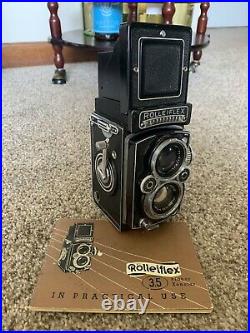 ROLLEIFLEX 3.5E1 TLR CAMERA WithZEISS PLANAR 75MM LENS WITH ACCESSORIES