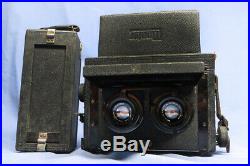 Rare Goltz & Breutmann Mentor Stereo Reflex Camera Carl Zeiss 7.5cm f/4.5 Lenses