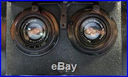 Rare Goltz & Breutmann Mentor Stereo Reflex Camera Carl Zeiss 7.5cm f/4.5 Lenses
