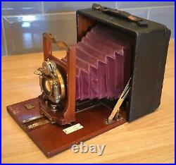 Rare Victorian Columbia Pecto No. 5 Plate Camera c1897 With Bausch & Lomb Lens