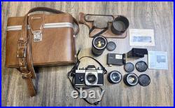 Rare Vintage Minolta XE-5 Film Camera with 3 Lens and Accessories (JAPAN)