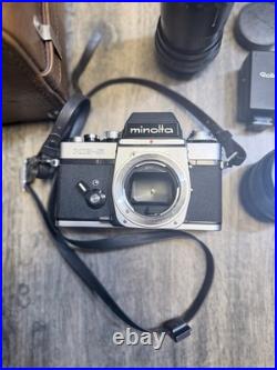 Rare Vintage Minolta XE-5 Film Camera with 3 Lens and Accessories (JAPAN)