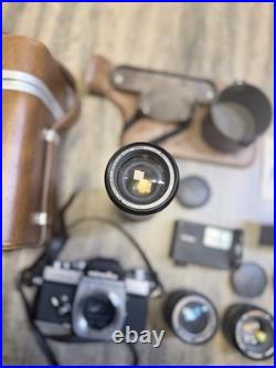 Rare Vintage Minolta XE-5 Film Camera with 3 Lens and Accessories (JAPAN)