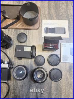 Rare Vintage Minolta XE-5 Film Camera with 3 Lens and Accessories (JAPAN)