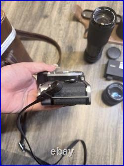 Rare Vintage Minolta XE-5 Film Camera with 3 Lens and Accessories (JAPAN)