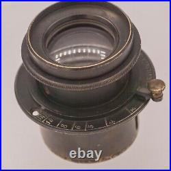 Rectilineaire Extra Rapide 170mm F8 French 9x12cm Detective Camera Brass Lens